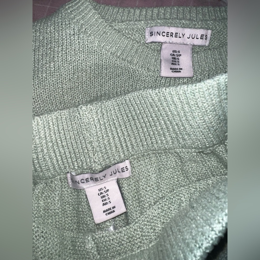 Sincerely Jules Mint Smiley Pajama Set -final price - Picture 3 of 5